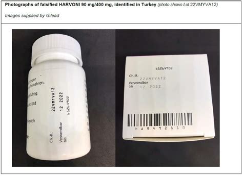 Medical Product Alert N°7/2020: Falsified HARVONI 